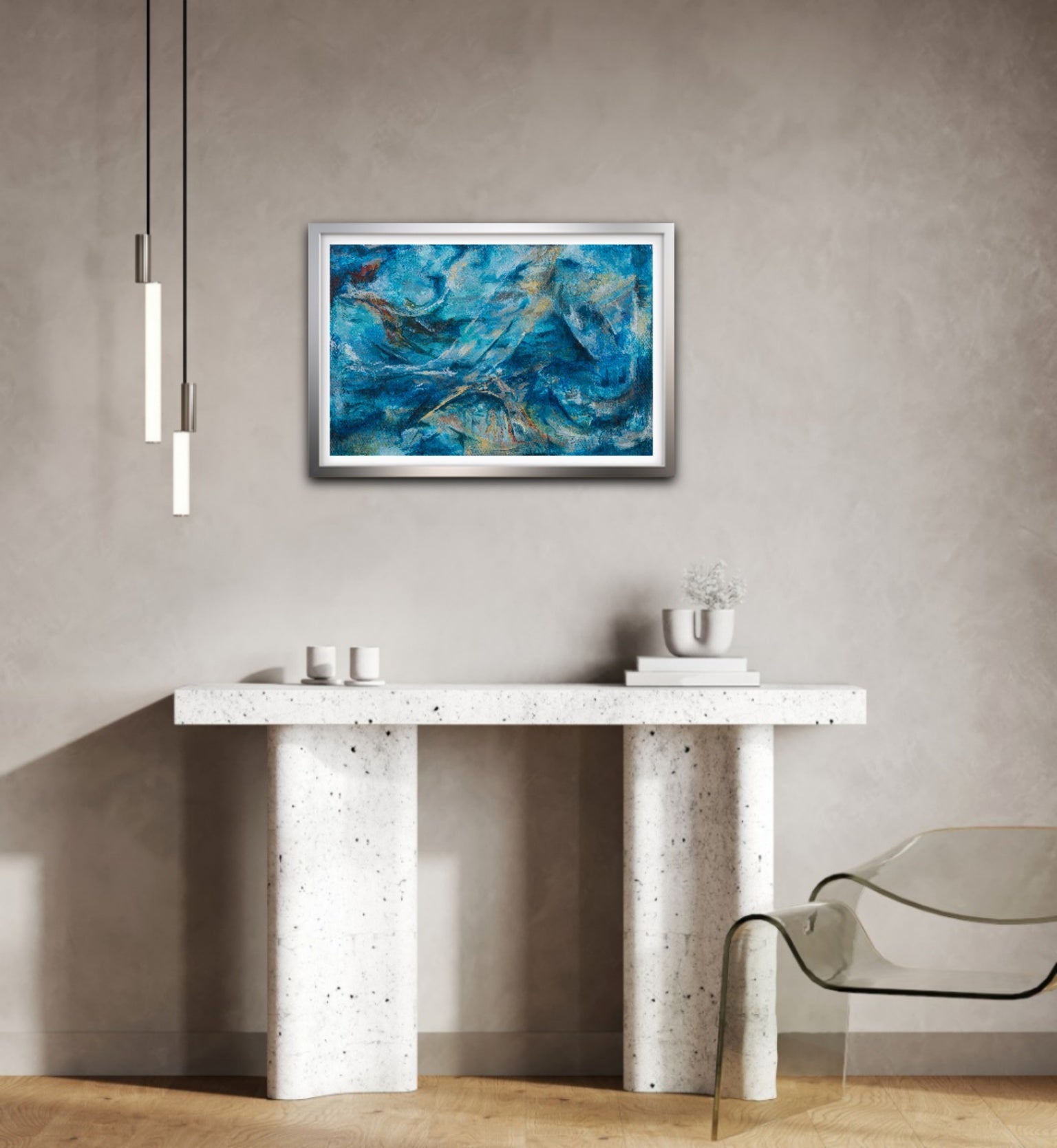 Atmospheric abstract painting, Alison Boothroyd