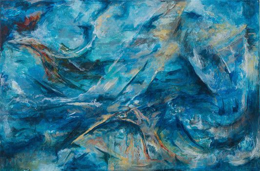 Atmospheric abstract painting, Alison Boothroyd