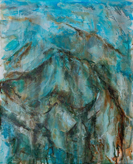Atmospheric soothing abstract paintings, Alison Boothroyd