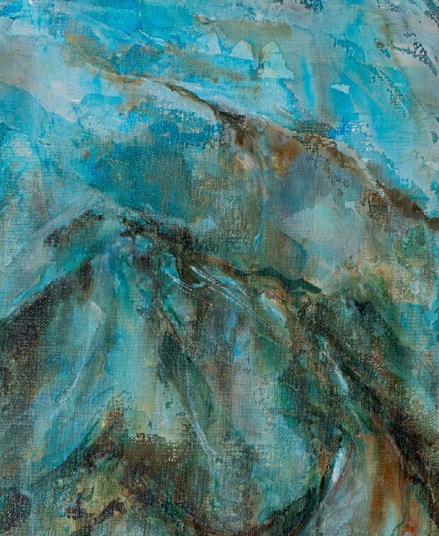 Atmospheric soothing abstract paintings, Alison Boothroyd