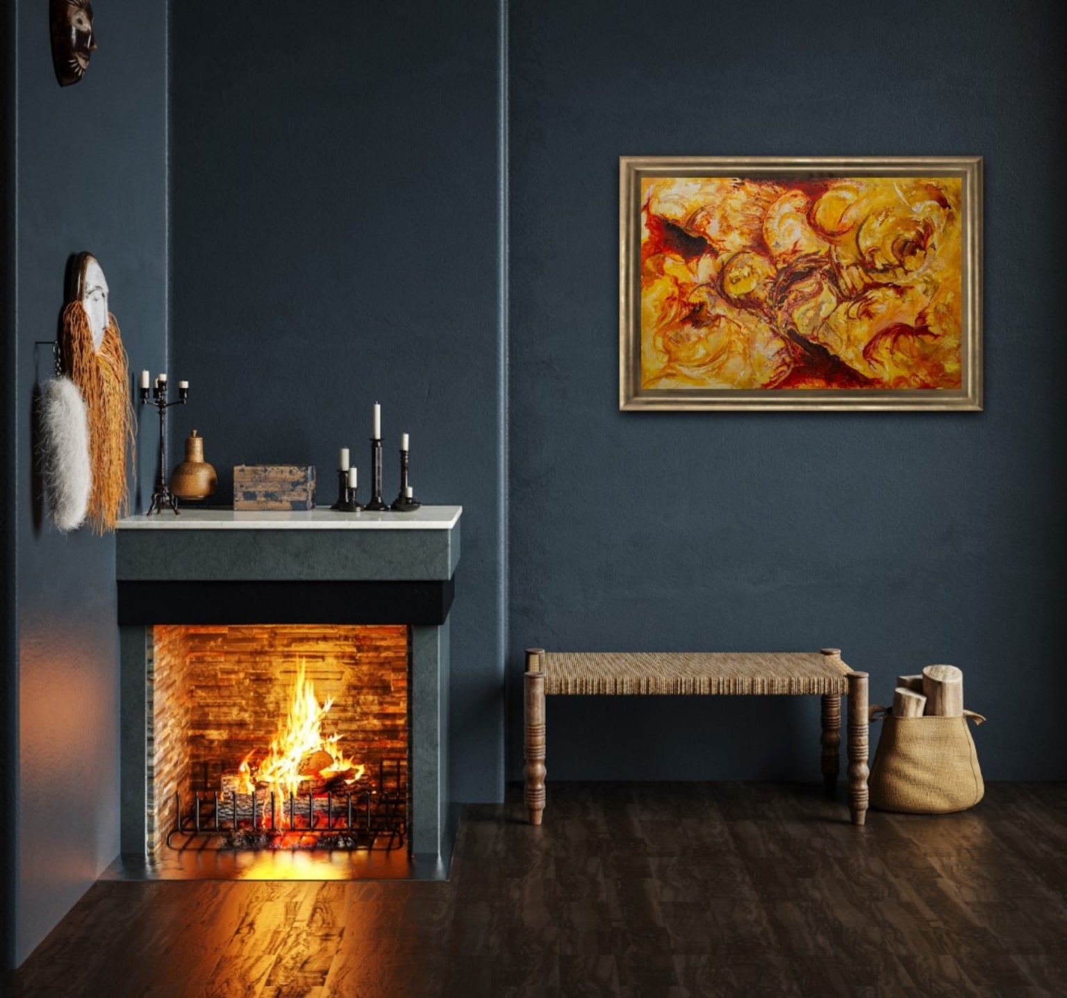 Bold Abstract painting, Alison Boothroyd