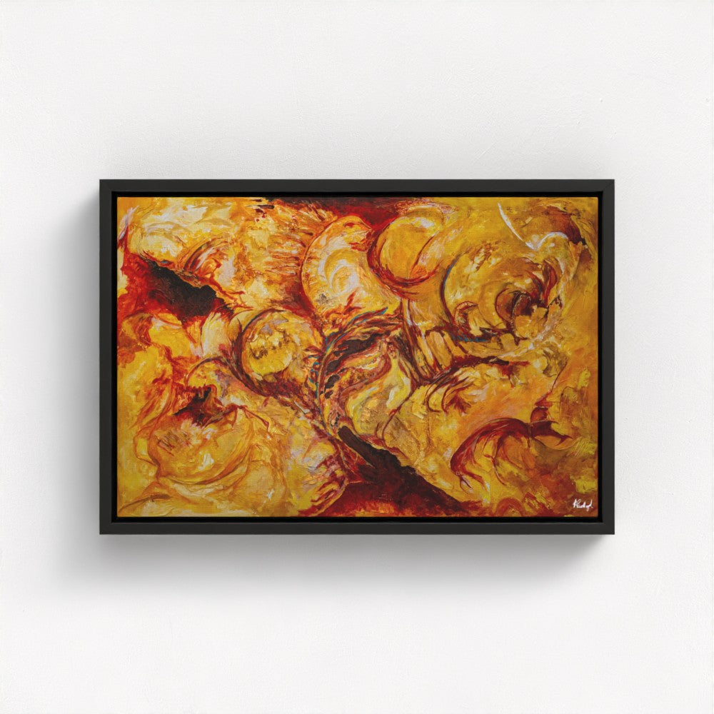 Dragons in Flight - Fine Art Print on Canvas