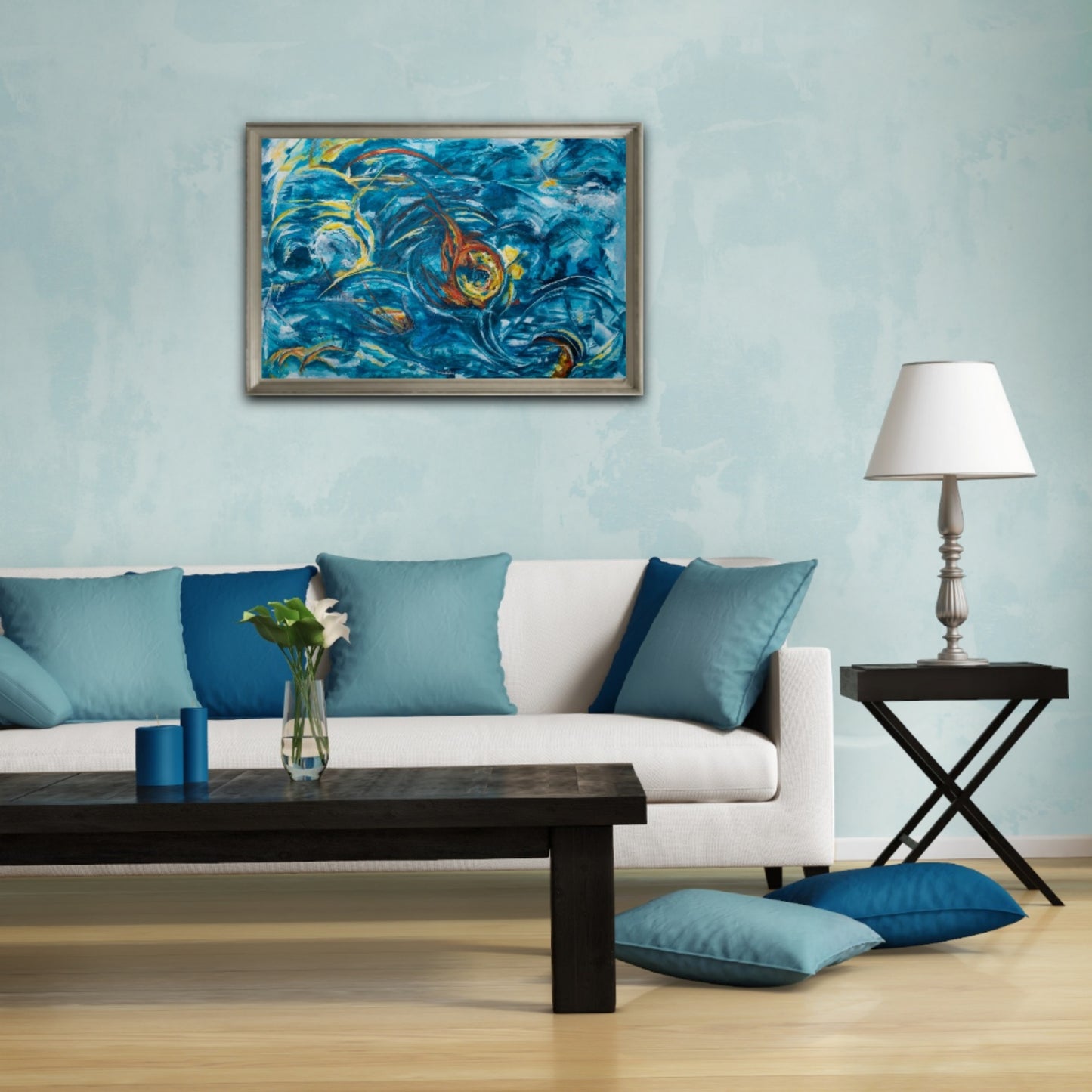 Bold abstract painting, Alison Boothroyd