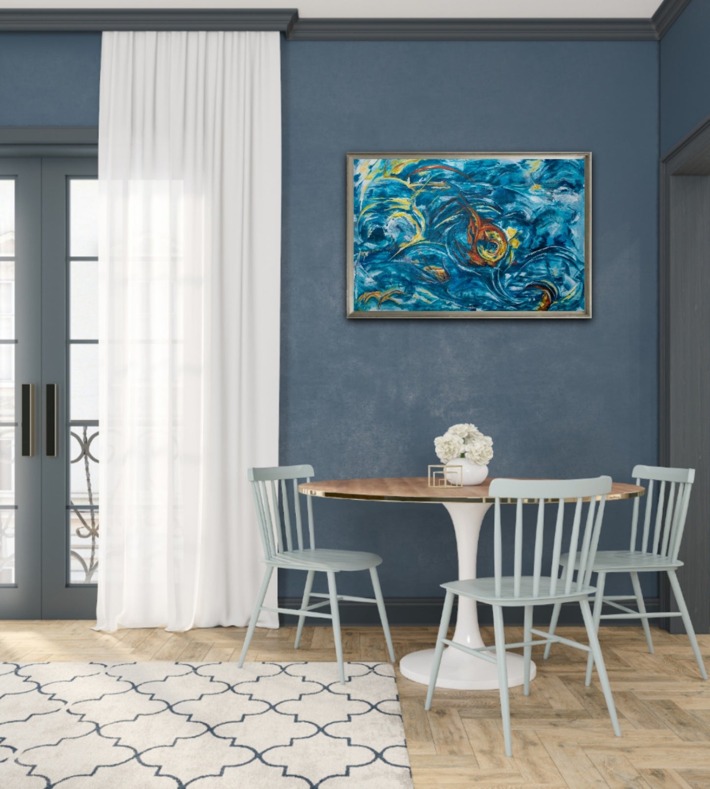 Bold abstract painting, Alison Boothroyd