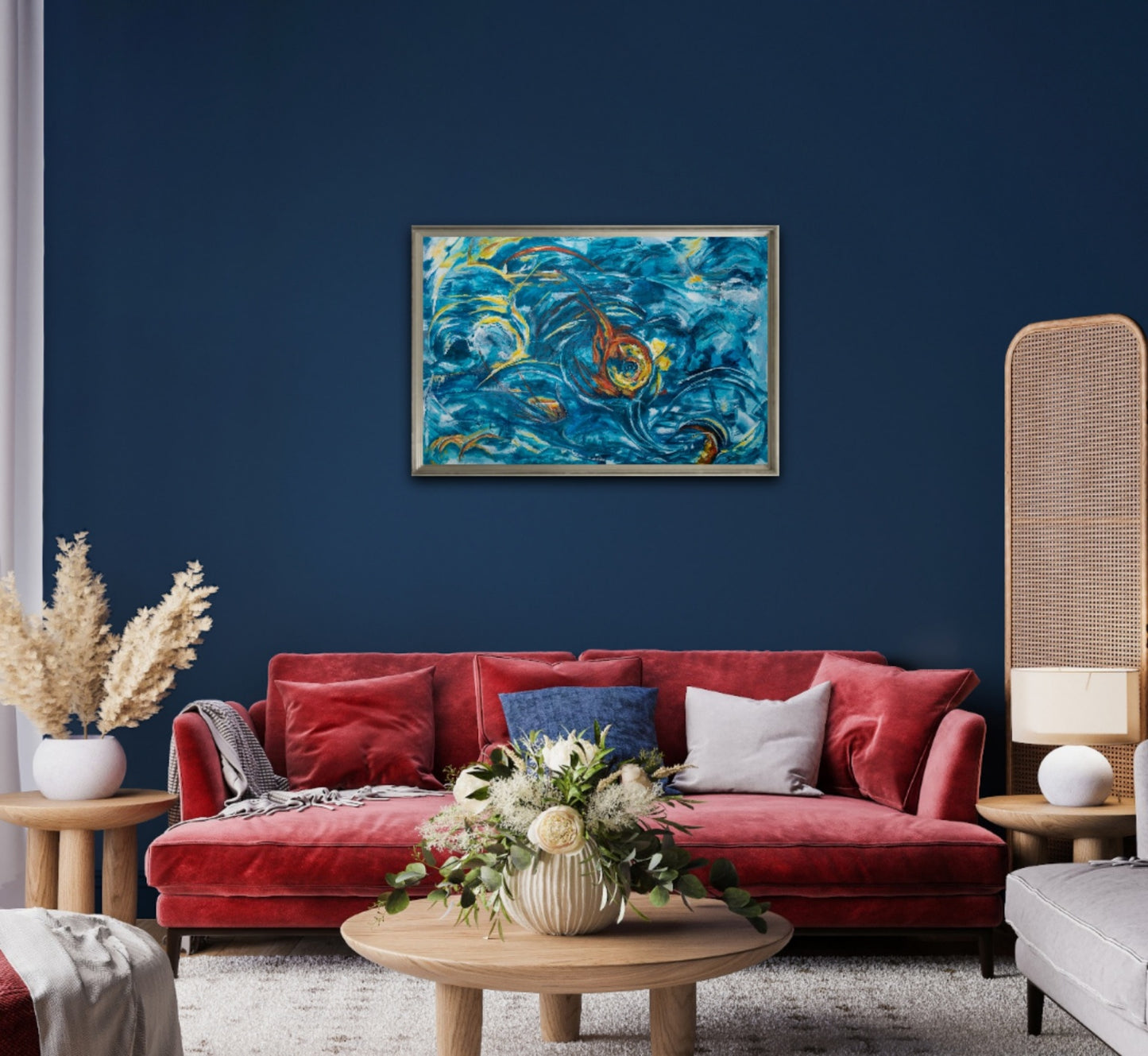 Bold abstract painting, Alison Boothroyd