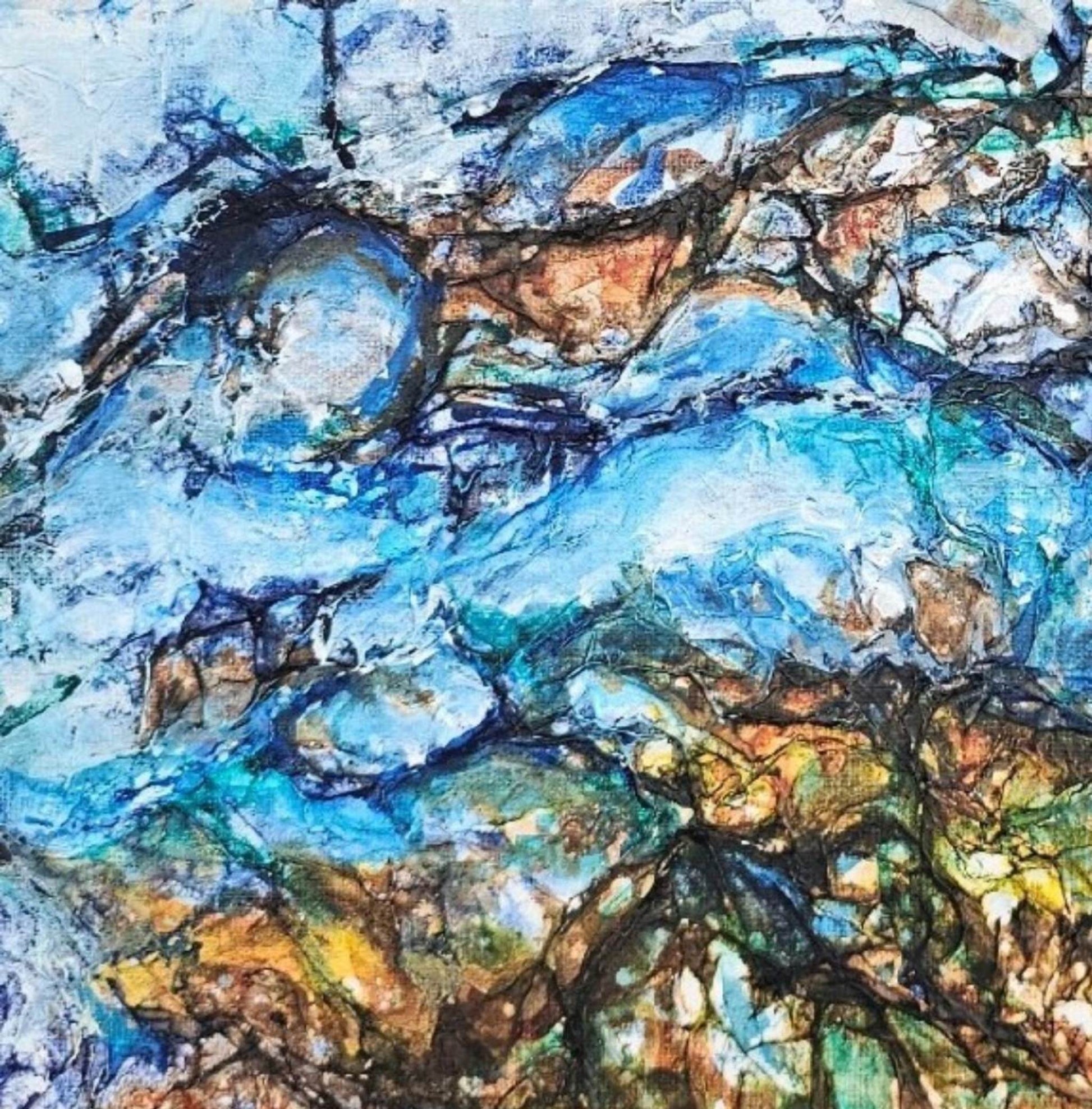 Expressive abstract painting, Alison Boothroyd