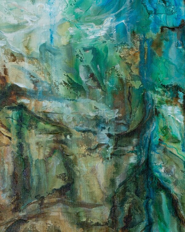 Atmospheric soothing abstract paintings, Alison Boothroyd