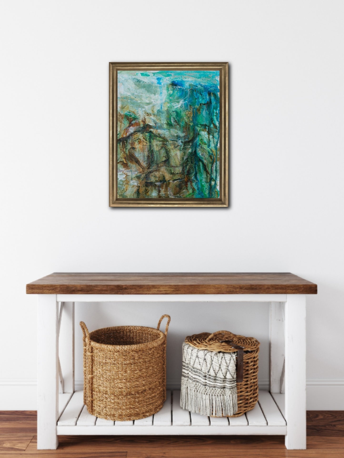 Atmospheric soothing abstract paintings, Alison Boothroyd