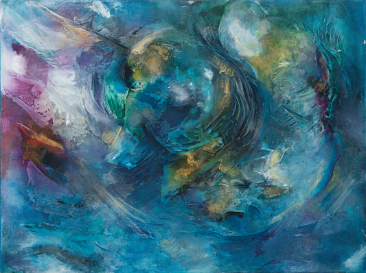 Atmospheric abstract painting, Alison Boothroyd