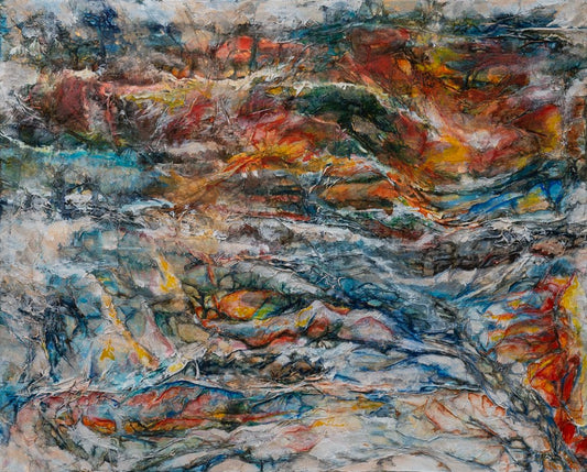 Expressive abstract painting, Alison Boothroyd