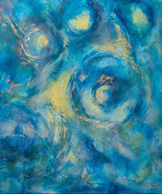 Atmospheric abstract painting, Alison Boothroyd