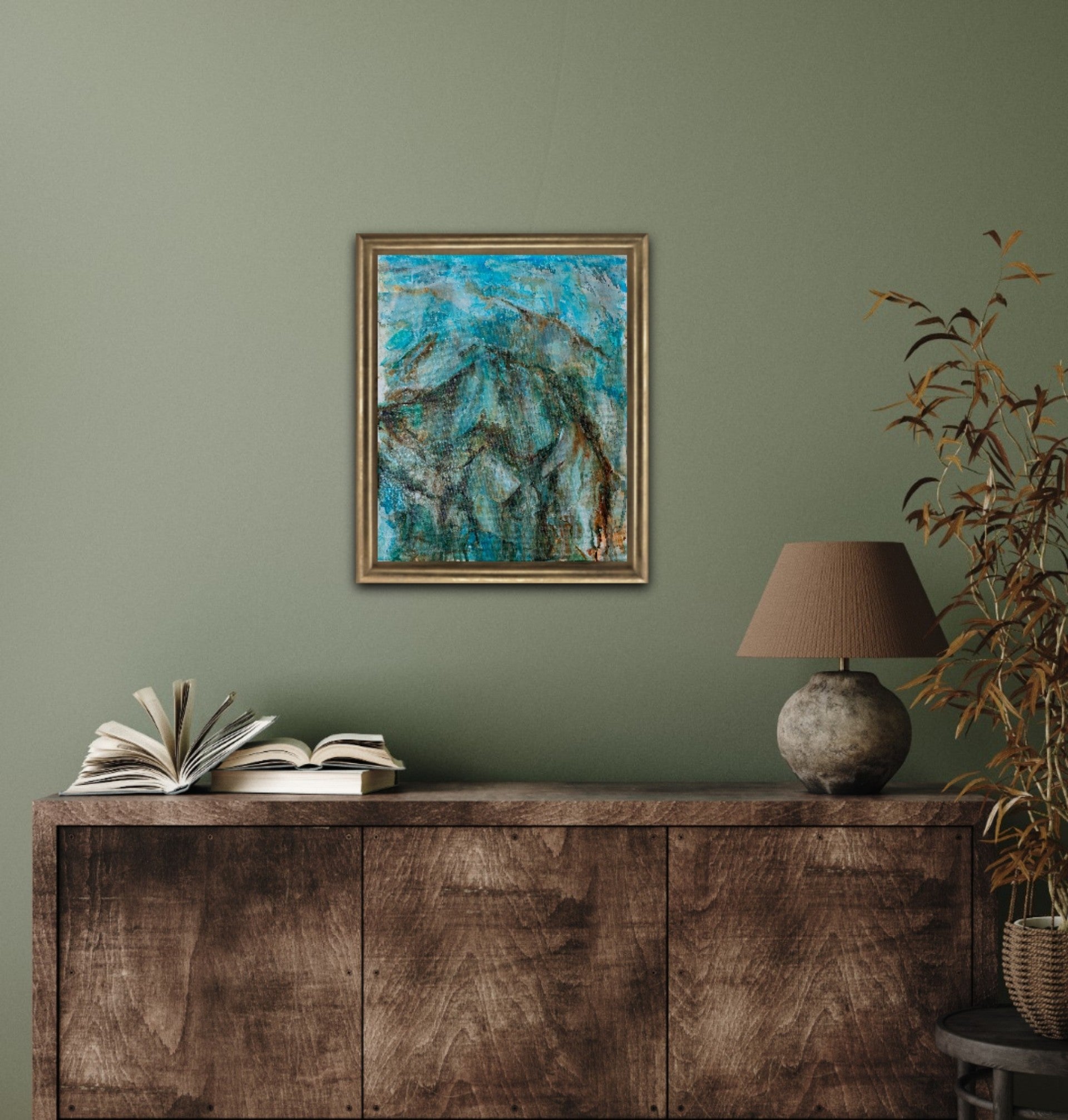 Atmospheric soothing abstract paintings, Alison Boothroyd