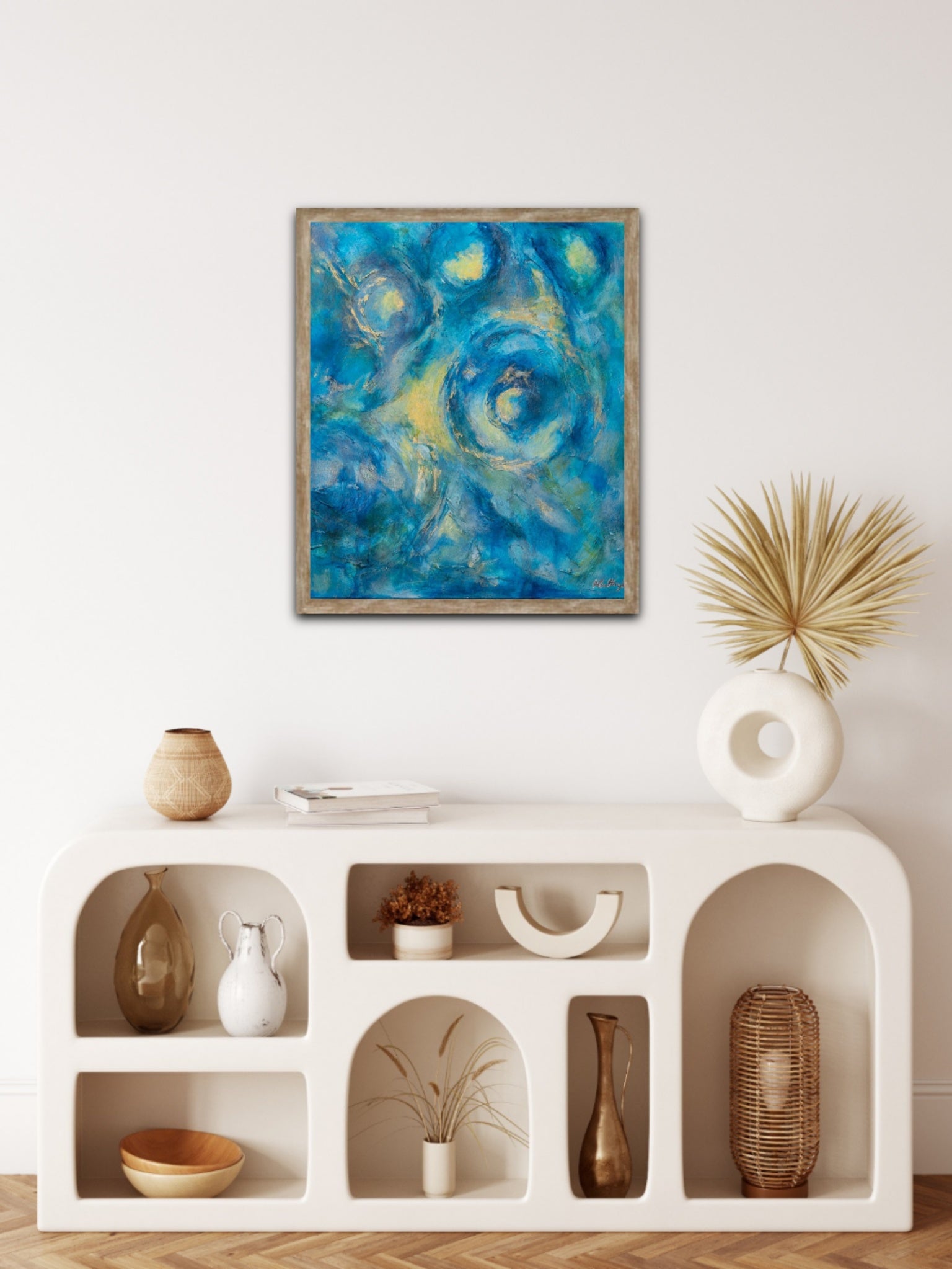 Atmospheric abstract painting, Alison Boothroyd